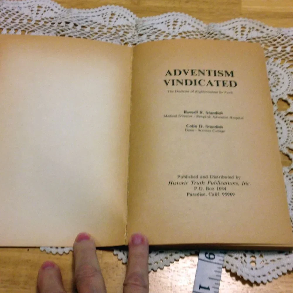 Book Sale! 3 for $10! Vintage Adventist,  Adventism Vindicated